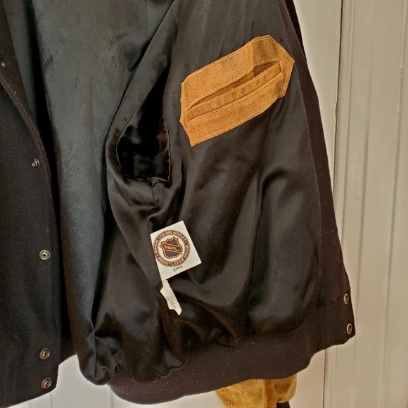 NHL Vintage Wool and Leather Bomber - Black and brown - XL - Picture 5 of 6